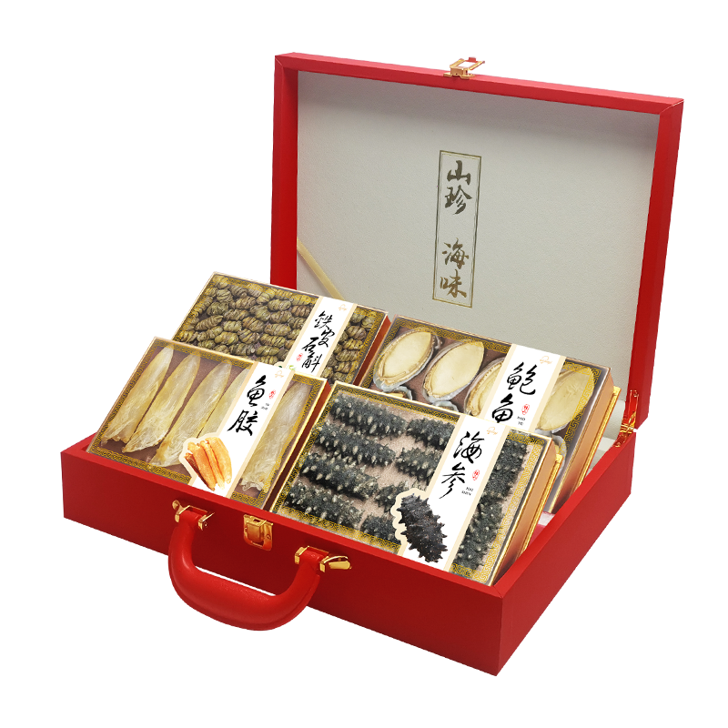 菌益山珍海味礼盒海参鲍鱼鱼胶石斛干货滋补品年货送长辈过年送礼