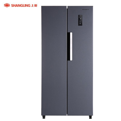 上菱 445升对开门冰箱 一级能效 风冷无霜 节能双变频离子净味养鲜家用大容量双开门电冰箱BSE445PWL丝蕴灰
