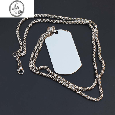 JiMi定制军牌项链定做照片纪念吊坠男女钛钢身份牌刻字刻图工牌礼物