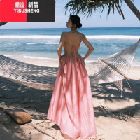 YIBUSHENG法式三亚甜美拍照海边度假女季小众设计感长裙连衣裙沙滩裙子