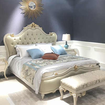 欧式床实木婚床后现代轻奢床1.8米双人床田园公主床主卧家具