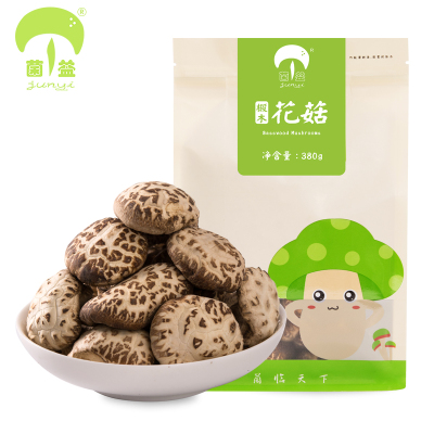 菌益 椴木花菇380g 河南特产小香菇花菇 煲汤材料