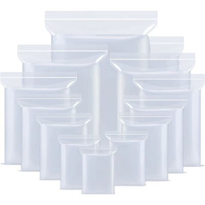 自封袋8号 特厚12丝密封袋食品塑封袋加厚封口袋透明留样袋样品袋 白边17*24cm(200只/包)