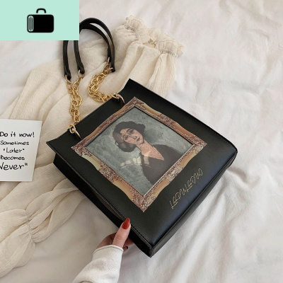 复古女包包2020新款潮高级感洋气印花托特包chic链条手提单肩大包NEW LAKE女士单肩包