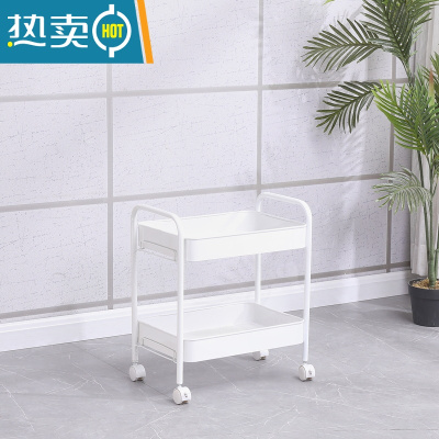 敬平置地式碳钢小推车美容美发手推车带轮移动收纳置物架美甲工具车子