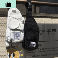 韩国INS日系百搭工装斜跨包帆布包胸包腰包学生男女网红小包包潮NEW LAKE男士腰包