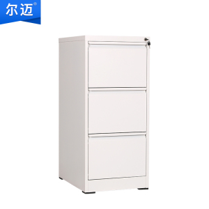 尔迈 铁皮柜挂劳柜带锁卡箱FC办公柜挂捞柜A4立式抽屉挂快劳文件柜子 三抽卡箱