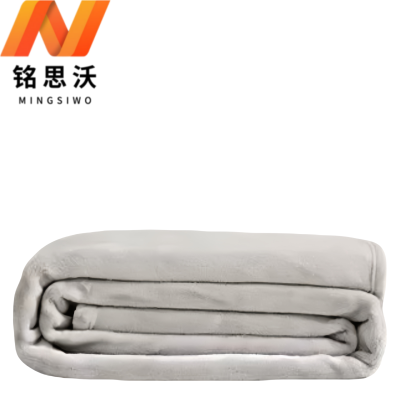 铭思沃毛毯100*150cm条 银灰色
