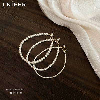 正圆复古施家珍珠手链女轻奢小众手串精致简约fever博主同款手饰送女朋友老婆情人节七夕生日礼物