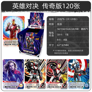 正版漫威卡片复仇者联盟4卡牌周边玩具全套钢铁侠雷神收藏卡 传奇版 20包