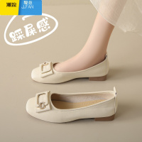 聚范女鞋2024新款夏季一脚蹬浅口单鞋配裙子软底孕妇不累脚豆豆鞋
