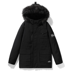 冬季羽绒服男士90绒户外工装山系多口袋大毛领连帽羽绒冲锋衣外套