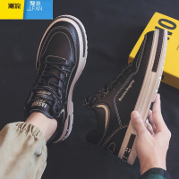 聚范男鞋夏季2024新款男款休闲一脚蹬皮鞋小白板鞋高帮马丁靴百搭潮鞋