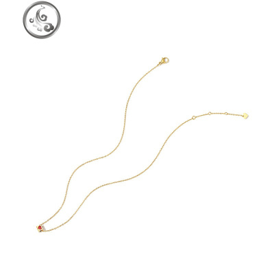 爱心形项链女锁骨链chic简约大方网红闺蜜颈链小红心吊坠 JiMi