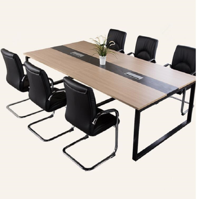 心业3.6米钢木会议桌XY-GMZ36简易型适用15平米会议室 此产品单件不售(仅在线下销售仅安徽省内政府单位批量采购