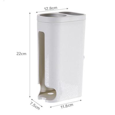 家柏饰(CORATED)垃圾袋收纳壁挂抽取式厨房大号大容量免打孔无痕塑料袋收纳盒