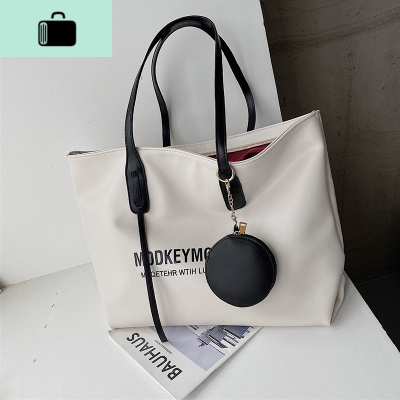 夏天网红大包包2020新款潮简约手提大容量时尚单肩女包百搭托特包NEW LAKE女士单肩包