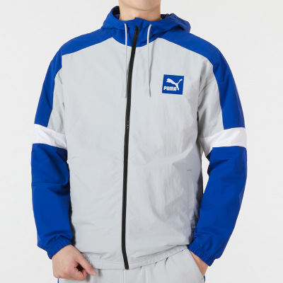 彪马(PUMA) 男装新款防风运动服跑步健身训练夹克透气宽松休闲外套 536779-07 ZP