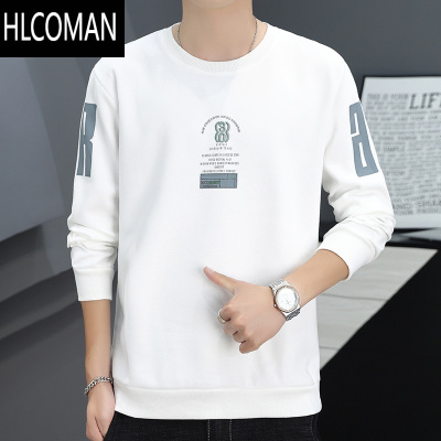 HLCOMAN卫衣男2024新款潮流ins长袖t恤打底衫青少年学生上衣
