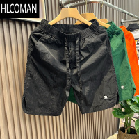 HLCOMAN2025夏季新款冰丝休闲五分裤男士韩版宽松外穿短裤青年速干沙滩裤