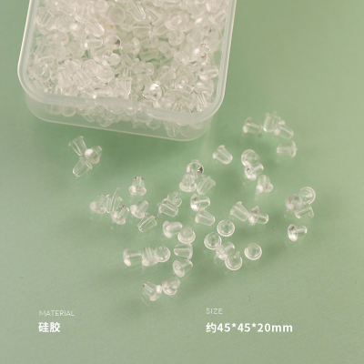 耳堵硅胶透明子弹头防过敏养耳防丢神器耳钉配件紧固耳帽送女朋友老婆情人节七夕生日礼物