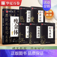 5册[硬笔教程升级版]瘦金体一本通(赠练字笔) [正版]字帖 宋徽宗瘦金体字帖硬笔教程一本通全套5本瘦金体练字帖成人练字