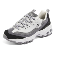 斯凯奇女鞋熊猫鞋奶茶熊运动鞋黑糖烤奶老爹鞋149906-BKGY 椰乳大理石