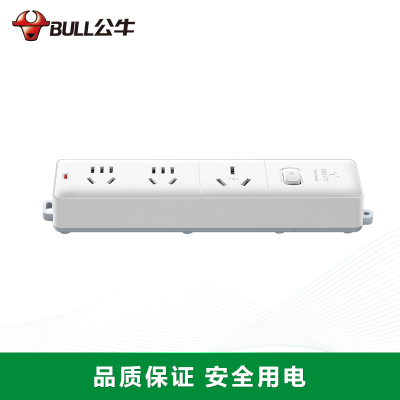 公牛(BULL)插座/接线板/插线板 GN-406D 三位空调16A插排大功率4000W 无线总控开关