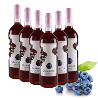 六瓶 贵妮暖蓝蓝莓酒 天使之手瓶型果酒750ml*6瓶整箱
