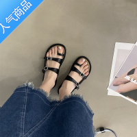 SUNTEK2022夏季新款韩版仙女风套趾平底一字拖鞋女外穿防滑软底沙滩凉鞋