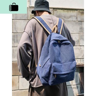 大学生书包女韩版高中原宿ulzzang百搭双肩包ins潮帆布日系背包男NEW LAKE