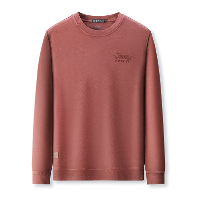 JEEP吉普2024秋冬新款男士卫衣休闲圆领大码休闲打底衫套头T恤