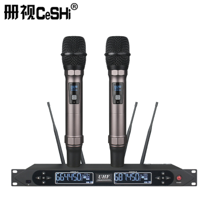 册视监控器材配件UHF真分集无线麦克风一拖二UF-6006套