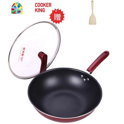 溢彩炒锅30/无油烟不粘锅炒菜锅电磁炉燃气通用 FENGHOU 30CM溢彩[送短木铲]