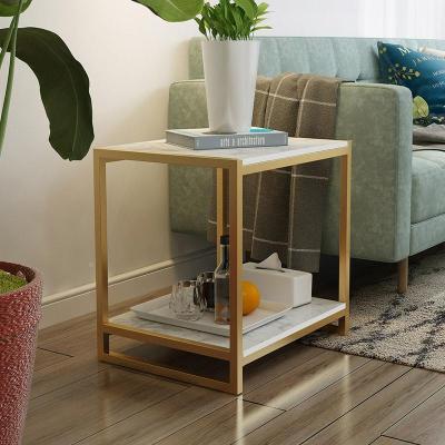 森美人北欧大理石边几角几轻奢客厅沙发小户型茶几简约现代床头柜小方桌