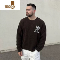 YANXU潮牌美式加厚感宽松男士圆领情侣毛衣