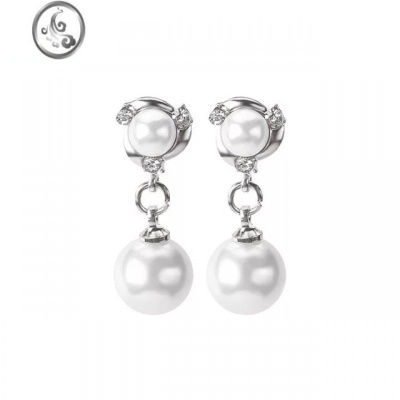 JiMi法式珍珠耳夹无耳洞女气质时尚高级感耳坠耳饰品2022年新款潮