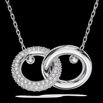 Swarovski银色铑电镀女士项链小巧精致百搭配链时尚日常饰品