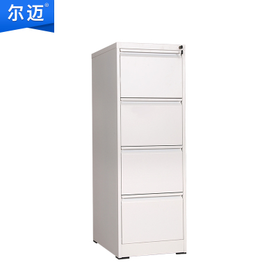 尔迈 铁皮柜挂劳柜带锁卡箱FC办公柜挂捞柜A4立式抽屉挂快劳文件柜子 四抽卡箱