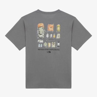 THE NORTH FACE户外透气速干印花短袖T恤男