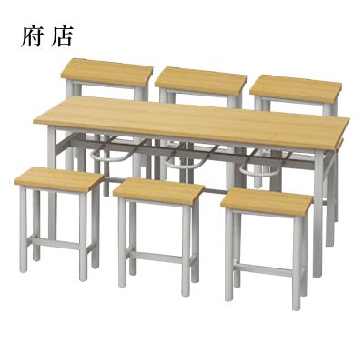 府店餐桌6人学校食堂小吃店快餐桌椅饭堂防火板桌1800*600*750