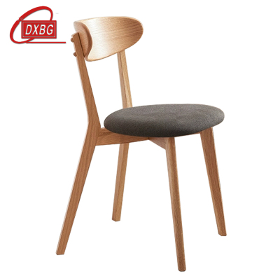 DXBG餐椅简约现代休闲书桌椅餐桌凳子橡木靠背椅黑色软包