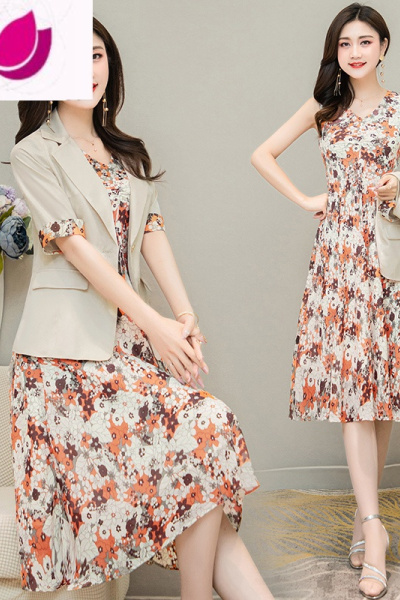 七斓吊带连衣裙女2023新款名媛高端气质感高级感西装套装裙夏