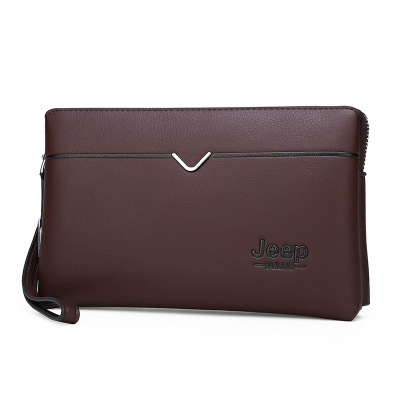 斯妮们 欧美时尚新款男包休闲时尚男士手拿包软皮大容量手抓包手机包钱包