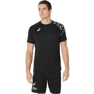 Asics男子排球运动半袖T恤透气速干家庭同款亲子装备