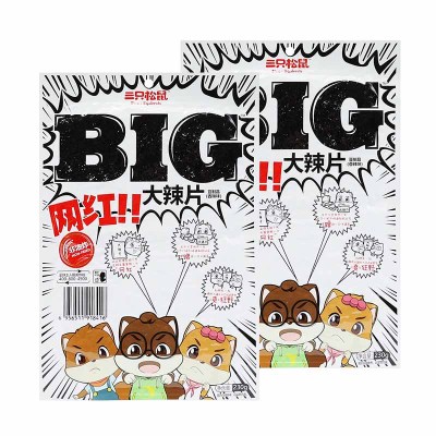 三只松鼠大辣片休闲辣条经典童年劲道麻辣零食大辣片230g*2袋