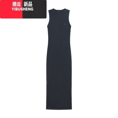 YIBUSHENG纯欲风黑色裙子连衣裙女季气质收腰紧身包臀长裙辣妹开叉鱼尾裙