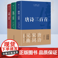 唐诗宋词元曲三百首(套装全3册,精编精校精注,古代诗词曲