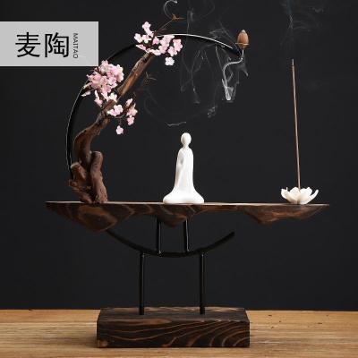 美帮汇中式客厅禅意摆件陶瓷现代家居饰品办公室玄关