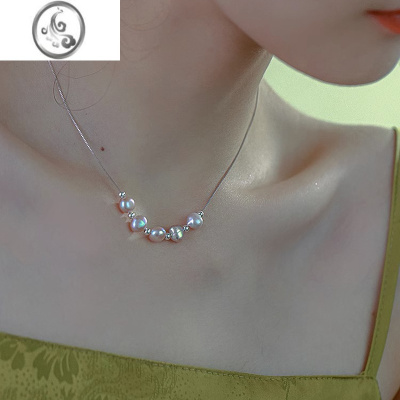 JiMi巴洛克淡水珍珠项链女小众设计感高级轻奢锁骨链时尚复古颈链